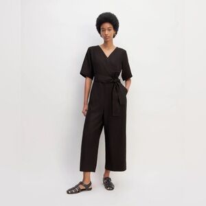 Everlane The Wrap Jumpsuit in Linen EUC, 4